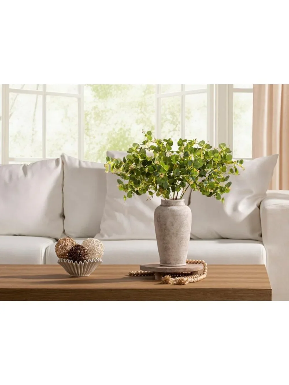 11 Ceramic Large Flower Vase Rustic Farmhouse Table Living Room Entryway Decor